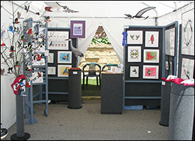 Kim's Booth at Spring Green Art Fair