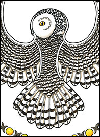 Arctic Summer Drawing by Kim Russell | Snowy Owl