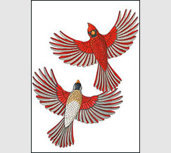 Cardinal Couple by Kim Russell | Cardinals