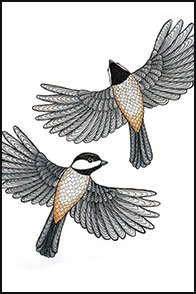 Pair O' Dees by Kim Russell | Chickadee Pair