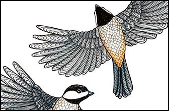 Pair O' Dees by Kim Russell | Chickadee Pair