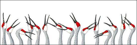 Cacophony by Kim Russell | Sandhill Cranes | Bird Art | Birds In Art